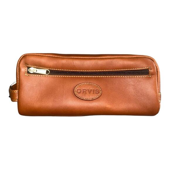Orvis Brown Leather Men's Bag - Picture 2 of 7